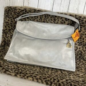 NWT Jules Resnick (JR) Vintage LIght Grey Faux LeatherVintage Bag